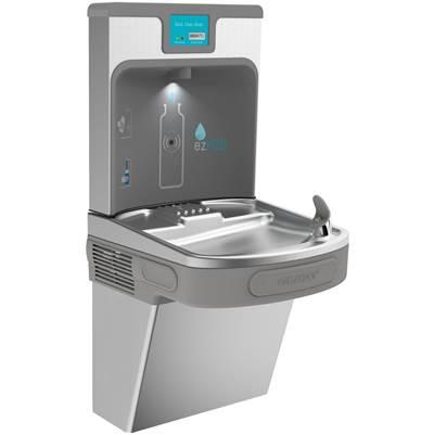 Enhanced Filtered Bottle Filling Station And Single ADA Cooler Refrigerated Stainless High Capacity Lead Reduction Drop Down Wrapper by Elkay