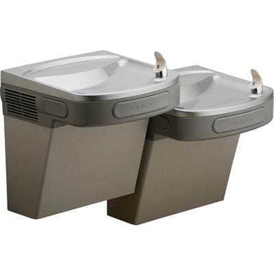 Elkay Versatile Cooler Wall Mount Bi-level ADA Filtered Refrigerated - Light Gray Granite