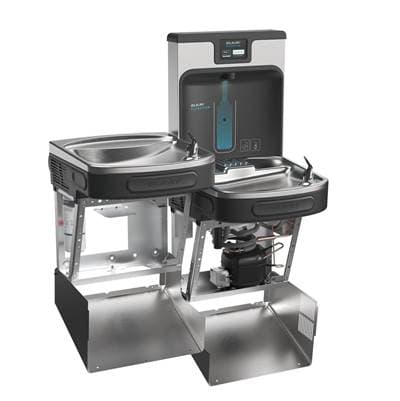 Elkay Enhanced Filtered Connected Bottle Filling Station & Bi-level ADA Cooler Midnight Black...