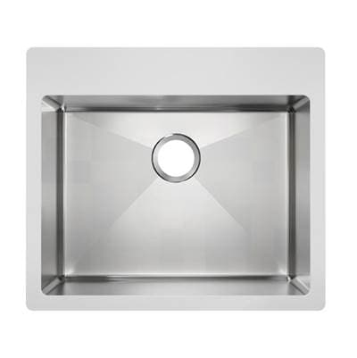 Elkay Stainless Steel 25'' X 22'' X 5 1/2'' Drop-in Single Bowl Radiant Satin 18 Gauge 1-Hole ADA...