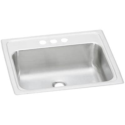 Elkay 20 Gauge Stainless Steel 19'' X 17'' X 6.125'' Single Bowl Drop-in Bathroom Sink - Brushed...
