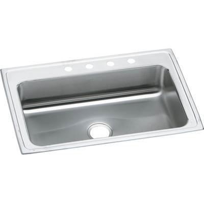 20 Gauge Stainless Steel 33'' x 22'' x 7.25'' Single Bowl Drop-in Kitchen Sink