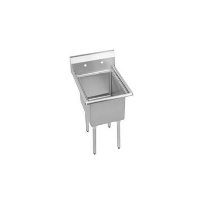 1 Compartment Sink, 23X24 OA, 18X18 Bowl, 14 Deep, No DBs, SS Legs, 18 GA 300 Series SS, NSF by Elkay