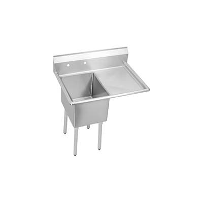 Elkay 1 Compartment Sink, 39X24 OA, 18X18 Bowl, 12 Deep, Right 18'' Dbs, SS Legs, 16 GA 300... by Elkay