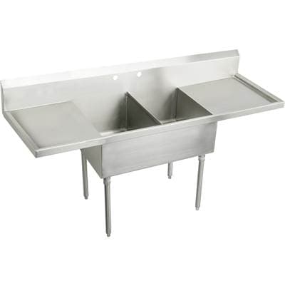 Elkay SS Double Compt Scullery SINK - Buffed Satin