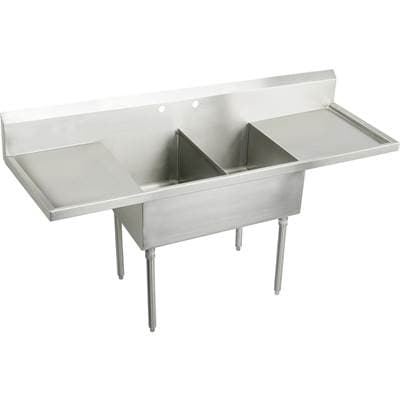 Elkay SS Double Compt Scullery SINK - Buffed Satin