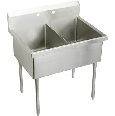 Elkay SS Double Compt Scullery SINK - Buffed Satin