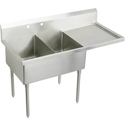 Elkay SS Double Compt Scullery SINK - Buffed Satin