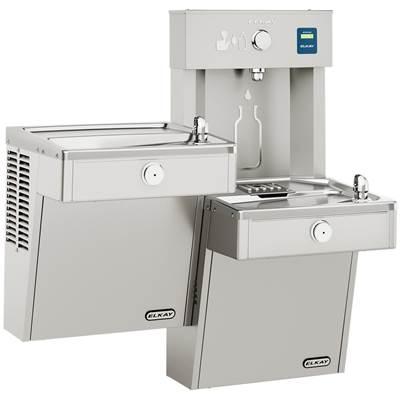 ezH2O Vandal-Resistant Bottle Filling Station & Bi-Level Cooler Non-Filtered Non-Refrigerated Stainless