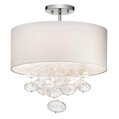 Elan Semi Flush 3Lt - Chrome