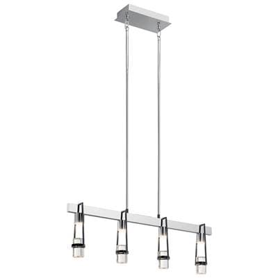 Elan Linear Chandelier 4Lt LED - Matte Black by Elan