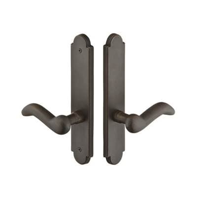 Multi Point C1, Dummy Pair, Arched Style, 2'' x 10'', Aurora Lever, LH, FB - Flat Black Bronze Patina
