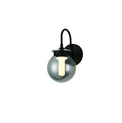 Eurofase Caswell, Outdoor, 11'', Powder Coat Black, Smoked Glass
