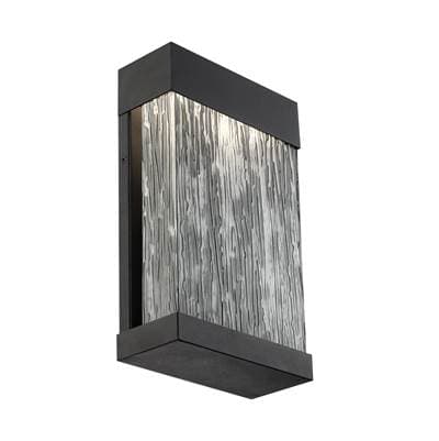 Eurofase Tiffany, Outdoor, 11'', Powder Coat Black, Clear Glass