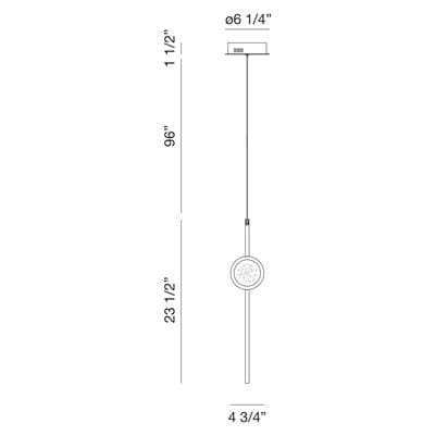 Eurofase Barletta, Pendant 24'' - Anodized Black