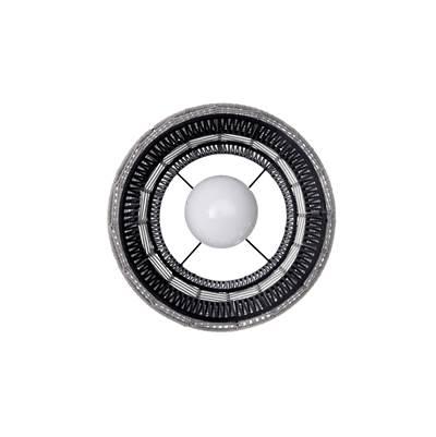 Aden, Outdoor, 22'', Matte Black, Grey Rope