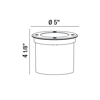 Eurofase Ravanne,led Ingrnd,rd,1x7w,ss - Stainless Steel by Eurofase