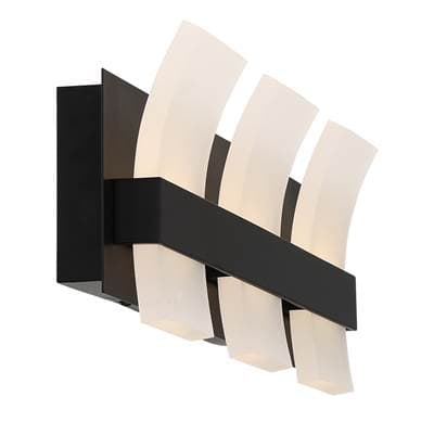 Eurofase Cambridge, Vanity, 3Lt, 21'', Matte Black, White Acrylic