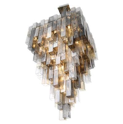 Eurofase Altesa, Chandelier, 46-Light, 59'', Chrome, Mixed Glass by Eurofase
