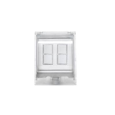 Eurofase Efdwwpw Flush Mount Dual Duplex Stack Switch with Weatherproof Cover and Gang Box - White