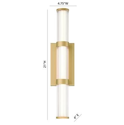 Eurofase Fayton, Outdoor, 21'', Matte Gold, Clear Glass by Eurofase