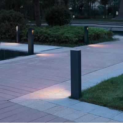 Led Bollard,1X7W,26In,Bk