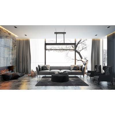 Eurofase Aerie, Chandelier 8-Light, 42'', Silver-black Mix - Silver Black Mix by Eurofase