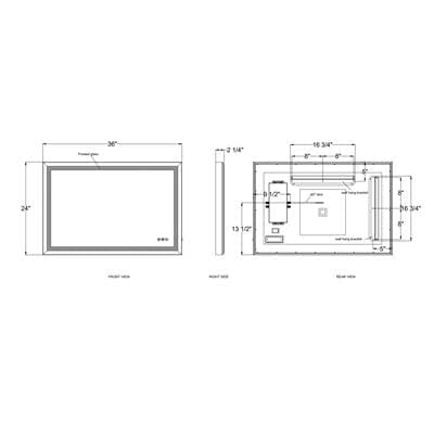 Eurofase Artell, Mirror 24'' X 36'' - Brushed Gold by Eurofase
