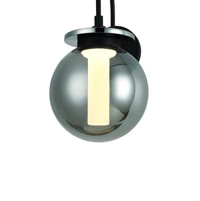 Eurofase Caswell, Outdoor, 18'', Powder Coat Black, Smoked Glass
