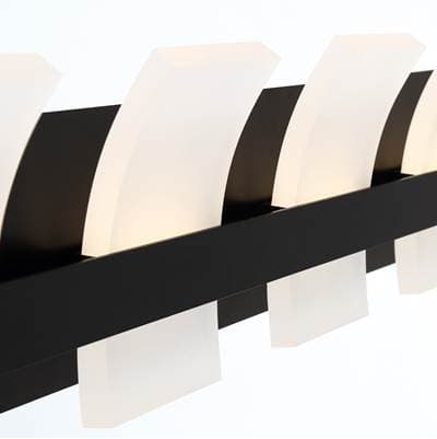 Eurofase Cambridge, Vanity, 5Lt, 36'', Matte Black, White Acrylic by Eurofase