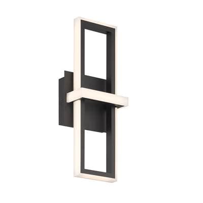 Eurofase Bordo, Outdoor, 16'', Matte Black, White Acrylic