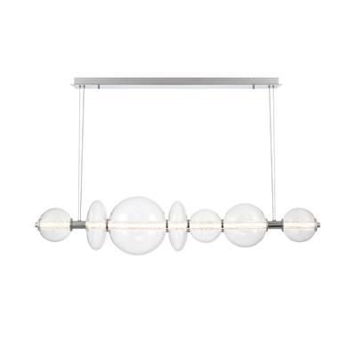 Atomo, Chandelier, 7-Light, 56'', Chrome, Clear Glass