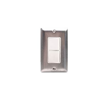 Eurofase Efdwps Single Duplex Stack Switch - Stainless Steel