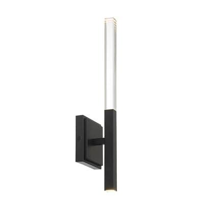 Eurofase Benicio, Wall Sconce, 18'', Matte Black, Clear Glass by Eurofase