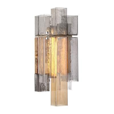 Altesa, Wall Sconce, 2-Light, 24'', Chrome, Mixed Glass