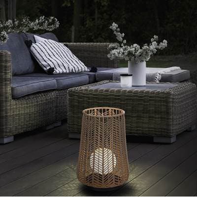 Eurofase Elice, Outdoor, 22'', Matte Black, Brown Rope by Eurofase