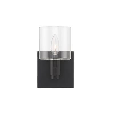 Eurofase Decato, Wall Sconce, 9'', Matte Black, Clear Glass by Eurofase