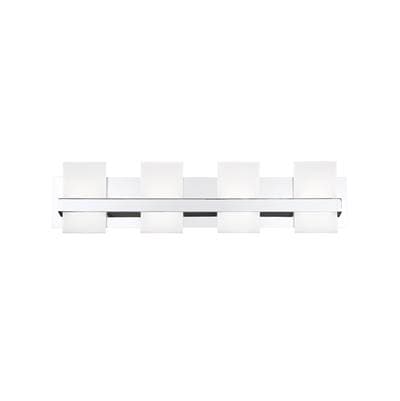 Eurofase Cambridge, Vanity, 4Lt, 29'', Chrome, White Acrylic