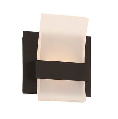 Eurofase Cambridge, Vanity, 1-Light, Matte Black, Clear-amber Glass by Eurofase