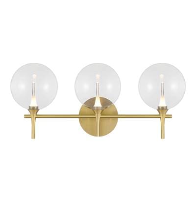 Eurofase Iissa, Vanity, 3Lt, Gold, Clear Glass by Eurofase