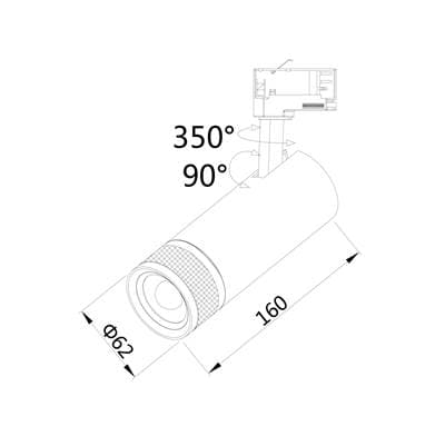 Eurofase Focus,track Head,14w,30k,w - White