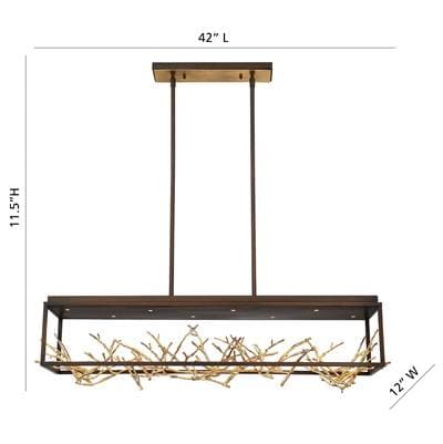 Eurofase Aerie, Chandelier 8-Light, 42'', Gold-black Mix - Gold Black Mix