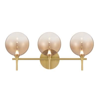 Eurofase Iissa, Vanity, 3Lt, Gold, Amber Glass