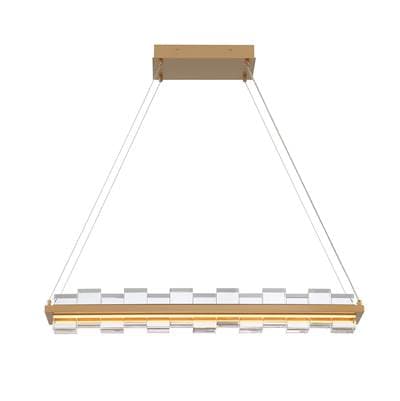 Eurofase Bruco, Chandelier, 35'', Matte Gold, Clear Glass