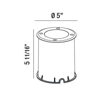 Outdr,Led Inground,Rd,3X2W,Ss