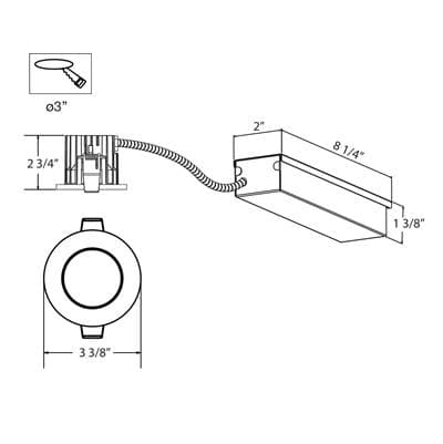 Eurofase Amigo 15W 1 Light Square Trim Shower Downlight 3000K - White