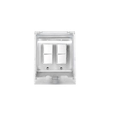 Eurofase Efdwwps Flush Mount Dual Duplex Stack Switch with Weatherproof Cover and Gang Box -...