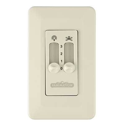 Fanimation Wall Control Non-reversing - Fan Speed and Light - LA - Light Almond