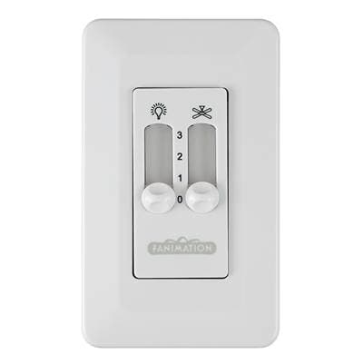 Fanimation Wall Control Non-reversing - Fan Speed and Light - WH - White