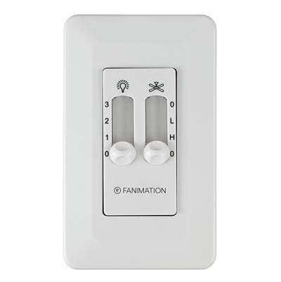 Fanimation Wall Control for Up to Five Fans Non-reversing - WH - White